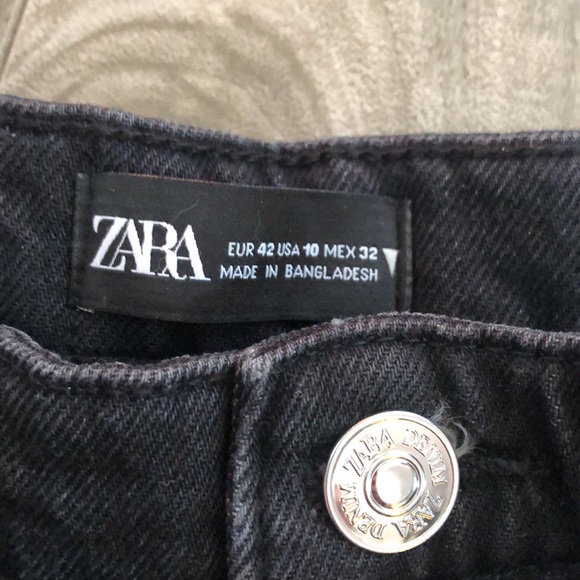 Zara black jeans high waisted shorts - Picture 2 of 3